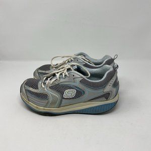 Vintage Y2k Skechers Shape Ups Silver Shimmer Toning Sneaker Shoes Women’s 9